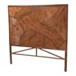 bali & pari Elettra Bohemian Dark Brown Rattan Queen Size Standalone Headboard