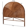 bali & pari Seana Bohemian Dark Brown Rattan King Size Standalone Headboard