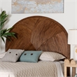 bali & pari Seana Bohemian Dark Brown Rattan Queen Size Standalone Headboard