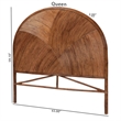 bali & pari Seana Bohemian Dark Brown Rattan Queen Size Standalone Headboard
