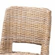 bali & pari Magy Modern Bohemian Gray Kubu Rattan and Mahogany Wood Bar Stool