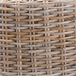 bali & pari Enver Bohemian Gray Kubu Rattan and Mahogany Wood Counter Stool