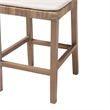 bali & pari Poltak Gray Natural Kubu Rattan and Mahogany Wood Counter Stool