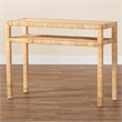 bali & pari Kalimantan Light Honey Rattan and Acacia Wood Console Table