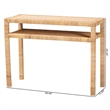 bali & pari Kalimantan Light Honey Rattan and Acacia Wood Console Table