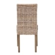 bali & pari Nevina Bohemian Gray Kubu Rattan and Mango Wood Dining Chair