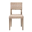 bali & pari Barossa Bohemian Gray Kubu Rattan and Mahogany Wood Dining Chair