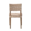 bali & pari Barossa Bohemian Gray Kubu Rattan and Mahogany Wood Dining Chair