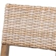 bali & pari Barossa Bohemian Gray Kubu Rattan and Mahogany Wood Dining Chair