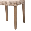 bali & pari Barossa Bohemian Gray Kubu Rattan and Mahogany Wood Dining Chair