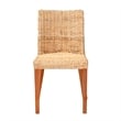 bali & pari Rowen Light Honey Kubu Rattan and Mahogany Wood Dining Chair