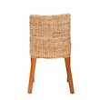 bali & pari Rowen Light Honey Kubu Rattan and Mahogany Wood Dining Chair