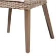 bali & pari Lara Bohemian Gray Kubu Rattan and Mahogany Wood Dining Chair