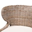 bali & pari Niesha Gray Natural Kubu Rattan and Mahogany Wood Dining Chair