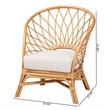 bali & pari Emmeline Bohemian Honey Rattan Accent Chair