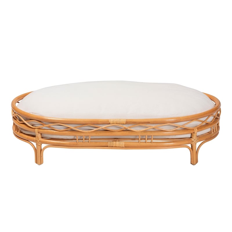 bali & pari Jovia Bohemian Honey Rattan Pet Bed