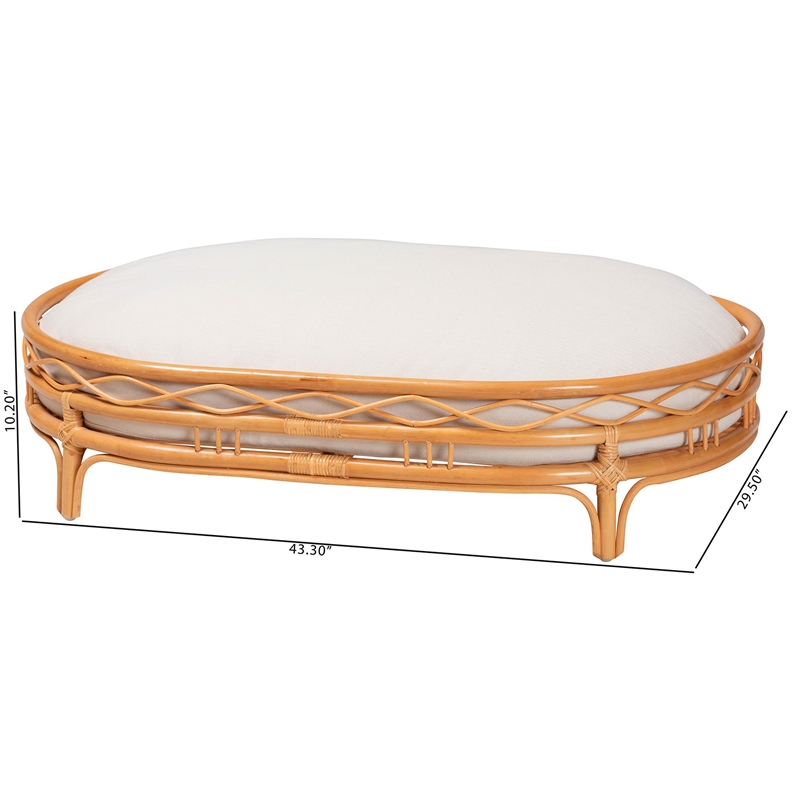 bali & pari Jovia Bohemian Honey Rattan Pet Bed