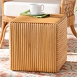 bali & pari Karina Bohemian Light Honey Rattan Footstool