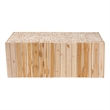 bali & pari Grayson Teak Wood Coffee Table with Unique Repurposed Wood Logs