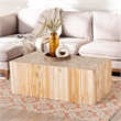 bali & pari Grayson Teak Wood Coffee Table with Unique Repurposed Wood Logs