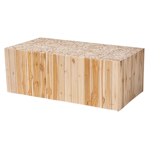 bali & pari Grayson Teak Wood Coffee Table with Unique Repurposed Wood Logs