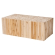 bali & pari Grayson Teak Wood Coffee Table with Unique Repurposed Wood Logs