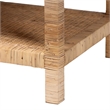 bali & pari Kalimantan Light Honey Rattan and Mahogany Wood Coffee Table