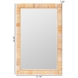 bali & pari Lankston Bohemian Natural Rattan Rectangle Accent Wall Mirror