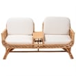 bali & pari Pakis Bohemian Light Honey Rattan Tete-a-Tete Sofa