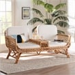 bali & pari Pakis Bohemian Light Honey Rattan Tete-a-Tete Sofa