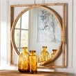 bali & pari Bayan Japandi Natural Rattan Wall Mirror