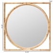 bali & pari Bayan Japandi Natural Rattan Wall Mirror