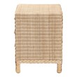 bali & pari Lanica Japandi Sun Bleached Rattan 3-Drawer Nightstand