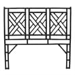 bali & pari Karavo Bohemian Black Natural Rattan King Size Standalone Headboard