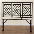 bali & pari Karavo Bohemian Black Natural Rattan King Size Standalone Headboard