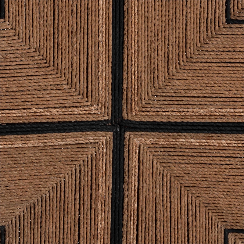 bali & pari Prita Bohemian Paper Loom and Black Mahogany Wood Dining Chair