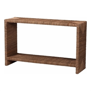 bali & pari Liza Bohemian Natural Seagrass Console Table