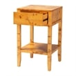 bali & pari Ghina Natural Light Mappa Burl Wood 1-Drawer Nightstand