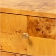 bali & pari Ghina Natural Light Mappa Burl Wood 2-Drawer Console Table