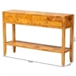 bali & pari Ghina Natural Light Mappa Burl Wood 2-Drawer Console Table