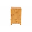 bali & pari Camira Natural Light Mappa Burl Wood 1-Drawer Nightstand