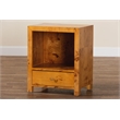 bali & pari Camira Natural Light Mappa Burl Wood 1-Drawer Nightstand