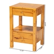 bali & pari Azmi Natural Light Mappa Burl Wood 2-Drawer Nightstand