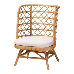 bali & pari Tania Bohemian Light Honey Rattan Accent Chair