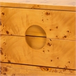 bali & pari Kayla Natural Light Mappa Burl Wood 2-Drawer Nightstand