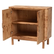 bali & pari Latika Natural Mappa Burl Wood Storage Cabinet