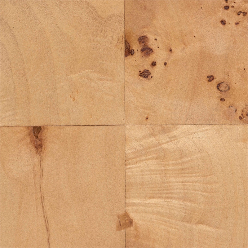 bali & pari Latika Natural Mappa Burl Wood Storage Cabinet