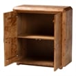 bali & pari Valora Natural Mappa Burl Wood 2-Door Console Cabinet