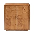 bali & pari Valora Natural Mappa Burl Wood 2-Door Console Cabinet
