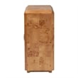 bali & pari Valora Natural Mappa Burl Wood 2-Door Console Cabinet